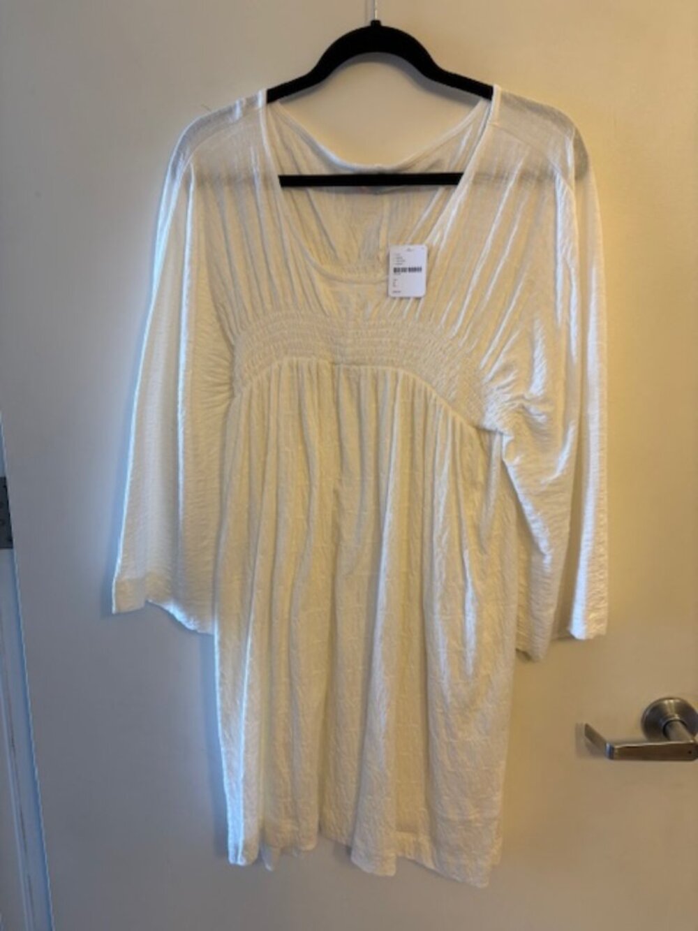 NWT Free People Beach White Cotton Mini Dress Large